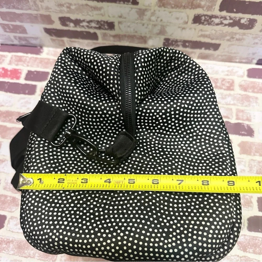 Peloton Black and White Duffel Bag with Speckled Design